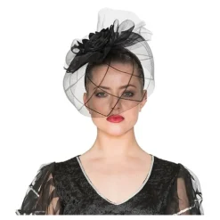 Sombrero de Viuda con diadema