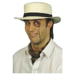 Sombrero gondolero o canotier de paja