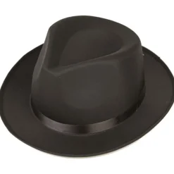 Sombrero Negro de Gánster Ajustable
