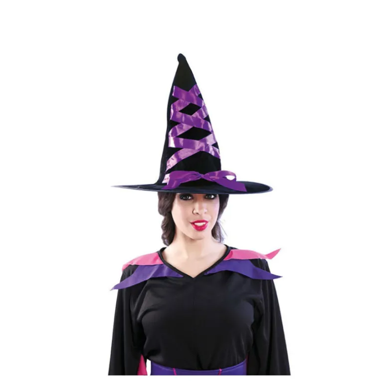Sombrero Trenzado Lila de Bruja