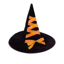 Sombrero Trenzado Naranja de Bruja