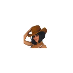 Sombrero Vaquero marrón simil a piel