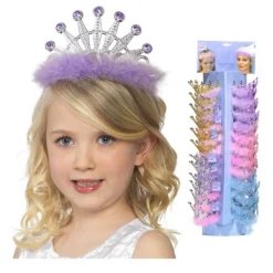 Tiara de Princesa Infantil con Marabú en colores y modelos surtidos