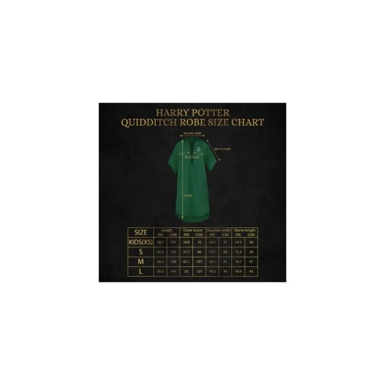 Túnica Quidditch Slytherin Personalizable para Niños