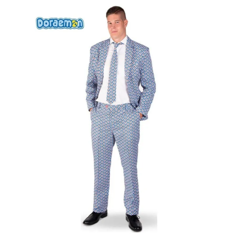 Traje Divertido de Doraemon Azul para Hombre